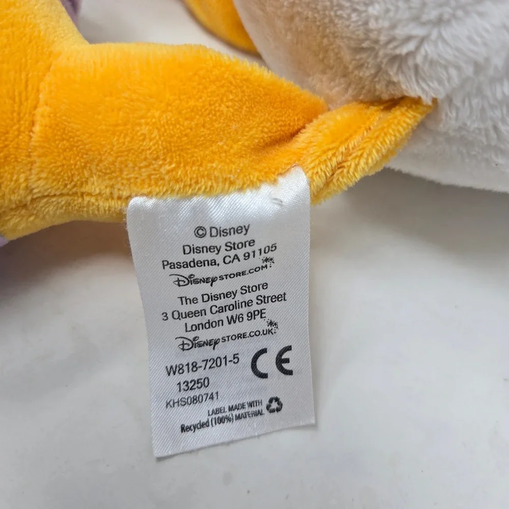 Disney‎ Store Daisy Duck Plush Purple Outfit Bow 18 Inch Stuffed Animal Toy